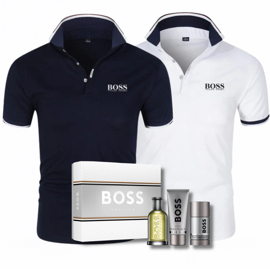 3 FÜR 1: 2 POLOSHIRTS + KOSTENLOSES PARFÜMSET