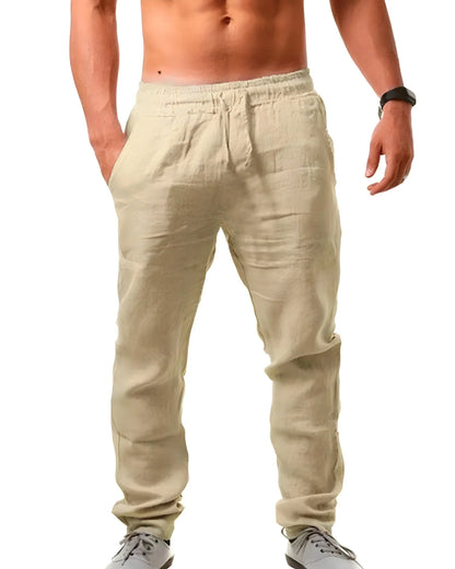 Harlan | Men’S Linen Trousers Breathable Relaxed Fit Casual Summer Wear | Lightweight Comfortable Men’S Trousers