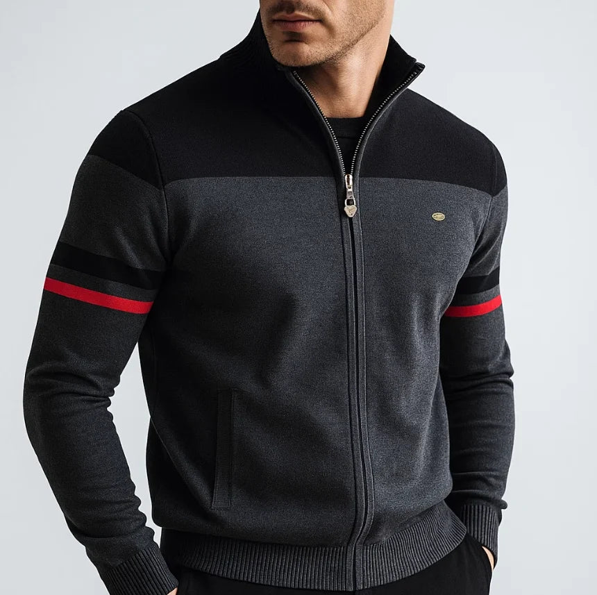 DUVAL PARIS™ | SWEAT COLORBLOCK AVEC ZIP POUR HOMME