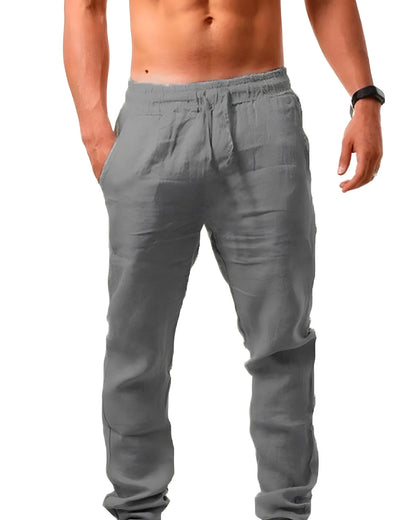 Harlan | Men’S Linen Trousers Breathable Relaxed Fit Casual Summer Wear | Lightweight Comfortable Men’S Trousers
