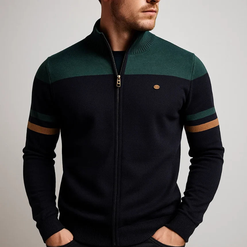 DUVAL PARIS™ | SWEAT COLORBLOCK AVEC ZIP POUR HOMME
